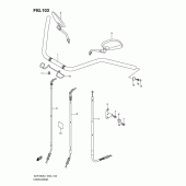 Схема узла: Руль & Тросики (Vlr1800l1 e2) для Suzuki VLR1800 Intruder C1800R/ Boulevard C109R