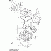 Схема узла: Передняя головка цилиндра & Прокладка головки & Свеча зажигания для Suzuki VZR1800 Boulevard M109R B.O.S.S