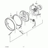 Схема узла: Фара (E16) для Suzuki TS250