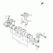 Схема вузла: Задній гальмівний супорт (Model p/r/s/t) для Suzuki GSX600 Katana