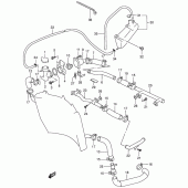 Схема вузла: Патрубок системи охолодження для Suzuki RF900