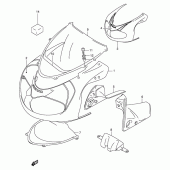 Схема узла: Передний обтекатель (Model y) для Suzuki TL1000