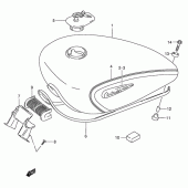 Схема узла: Топливный бак (Model k2) для Suzuki VS800 Intruder 800