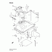 Схема вузла: Паливний бак (An400al1 e33) для Suzuki AN400 Burgman (EU analogue of SkyWave)