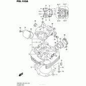 Схема вузла: Головка циліндра для Suzuki DR650 DR650SE