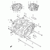 Схема узла: Картер двигателя для Suzuki LS650 Boulevard S40