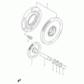 Схема вузла: Привід стартера для Suzuki GSX-R1100