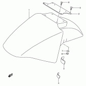 Схема узла: Переднее крыло для Suzuki GSX600 Katana