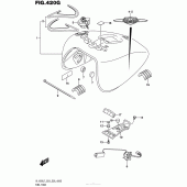 Схема узла: Топливный бак (Vl1500Tl7 E33) для Suzuki VL1500 Boulevard C90T B.O.S.S