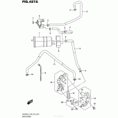 Схема вузла: Система вентиляції бензобака (Uh200Al5 P33) для Suzuki UH200 Burgman