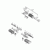 Схема узла: Подножки для Suzuki GS1000