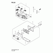 Схема узла: Задний фонарь (Стоп-сигнал) для Suzuki GSX-R750