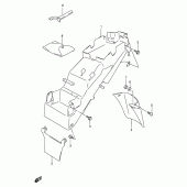 Схема вузла: Заднє крило (Model s) для Suzuki GSF600 Bandit S