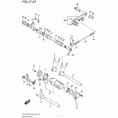 Схема вузла: Копірний вал & Вилки & Вал перемикання для Suzuki GSX-S750