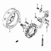 Схема вузла: Статор & Ротор для Suzuki DR650 DR650S