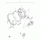 Схема вузла: Фара (Model t) для Suzuki GS500