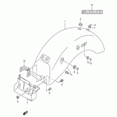 Схема вузла: Заднє крило (Model k4) для Suzuki VL125 Intruder LC