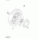 Схема узла: Заднее колесо (Model k1/k2) для Suzuki AN400 Burgman (EU analogue of SkyWave)