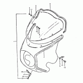 Схема узла: Облицовочные элементы (Gsx400st / gsx400sx e22) для Suzuki GSX400