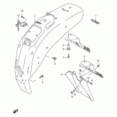 Схема вузла: Заднє крило Suzuki LS650 Savage