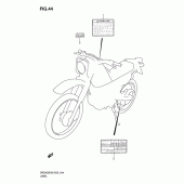 Схема узла: Информационные наклейки для Suzuki DR200 DR200SE