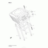 Схема вузла: Циліндр для Suzuki DR200 DR200SE