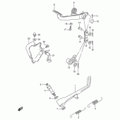 Схема вузла: Підніжка & Задне гальмо для Suzuki VS800 Intruder 800