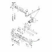 Схема вузла: Копірний вал & Вилки & Вал перемикання для Suzuki GSX-R750