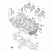 Схема вузла: Головка циліндра для Suzuki GSF650 Bandit S