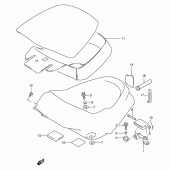 Схема вузла: Trunk installation parts для Suzuki GSX250 Across