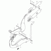 Схема вузла: Вихлопна система для Suzuki RGV250