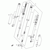 Схема вузла: Передня вилка (Model k1) для Suzuki RM125