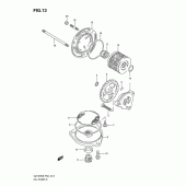 Схема узла: Масляный насос для Suzuki GZ125 Marauder