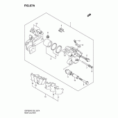 Схема узла: Задний тормозной суппорт (Gsf650ak5/uak5/sak5/suak5/ak6/uak6/sak6/suak6) для Suzuki GSF650 Bandit S