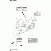 Схема вузла: Інформаційні наклейки (Gsx-R750L6 E28) для Suzuki GSX-R750