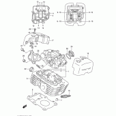 Схема вузла: Головка циліндра (Rear) для Suzuki VL250 Intruder LC