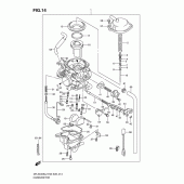 Схема узла: Карбюратор (Dr-z400sl2 e33) для Suzuki DR-Z400 DR-Z400S