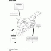 Схема вузла: Інформаційні наклейки (Gsx-R1000L5 E03) для Suzuki GSX-R1000