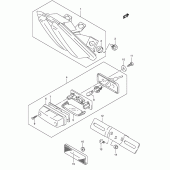 Схема узла: Задний фонарь (Стоп-сигнал) (Sv1000sk3/sk4/s1k3/s1k4/s2k3/s2k4) для Suzuki SV1000
