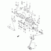 Схема узла: Копирный вал & Вилки & Вал переключения для Suzuki DR800