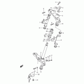 Схема вузла: Рульова траверса для Suzuki TS125