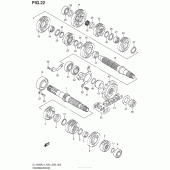 Схема вузла: Трансмісія для Suzuki DL1000 V-Strom