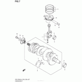 Схема узла: Коленчатый вал & Поршень для Suzuki GSX-R600