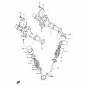 Схема вузла: Розподільний вал & Клапан для Suzuki GS500