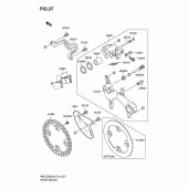 Схема вузла: Заднє гальмо для Suzuki RM-Z250