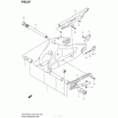 Схема узла: Задний рычаг подвески для Suzuki GSX-R750