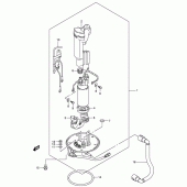 Схема вузла: Паливний насос (Model k5/k6/k7) для Suzuki SV650