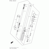 Схема узла: Вилка передней оси (Dr-Z125Ll5 E28) для Suzuki DR-Z125 DR-Z125
