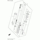 Схема узла: Вилка передней оси (Dr-Z125L5 E33) для Suzuki DR-Z125 DR-Z125