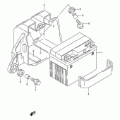 Схема вузла: Акумулятор для Suzuki TS125